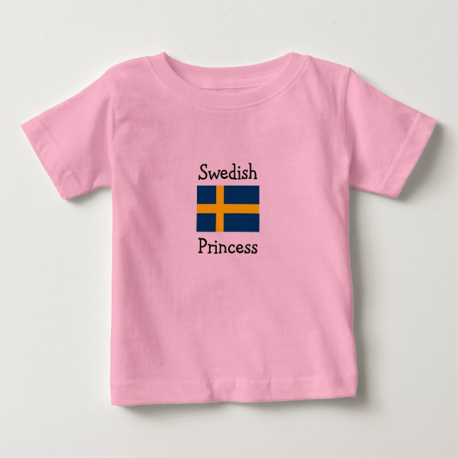 Camiseta Para Bebê Princesa sueca (Frente)