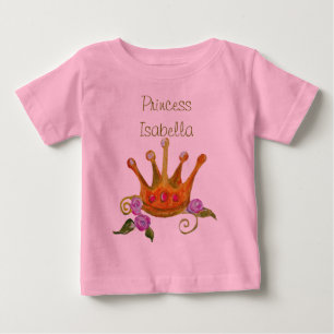 Camiseta Para Bebê Princesa T-shirt (customizável)