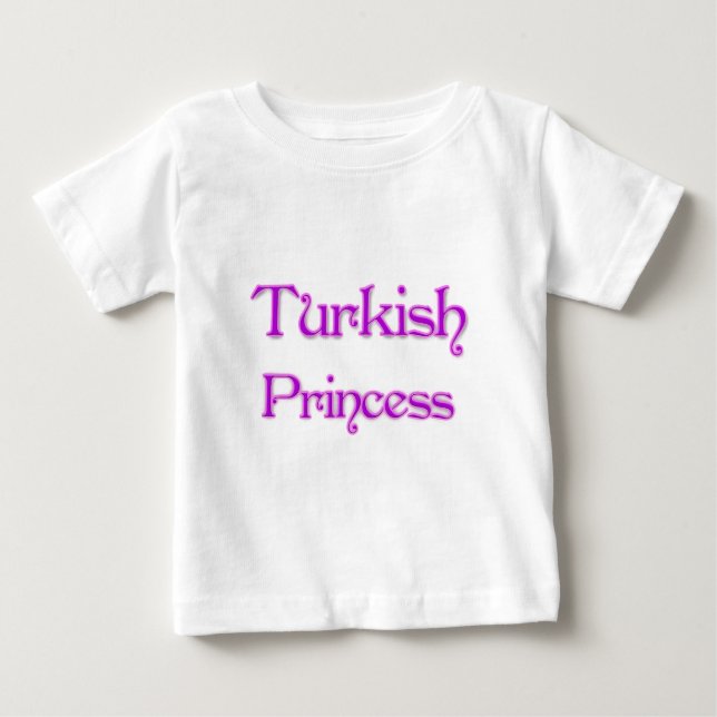 Camiseta Para Bebê Princesa turca (Frente)