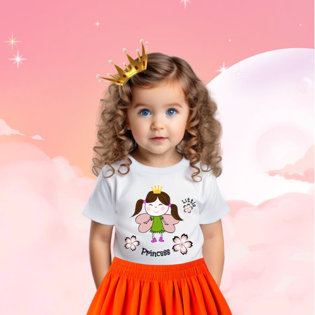 Camiseta Para Bebê Princesinha engraçada (Criador carregado)