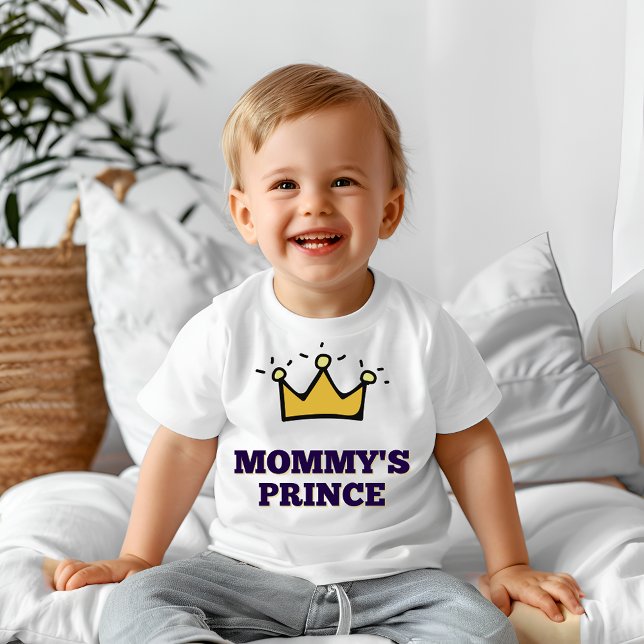 Camiseta Para Bebê Príncipe da Mamãe (Criador carregado)