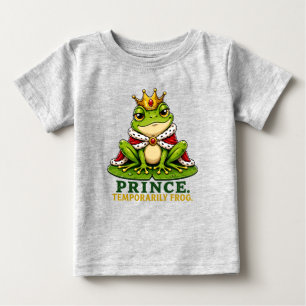 Camiseta Para Bebê Príncipe. Temporariamente Sapo. Príncipe Sapo Dive