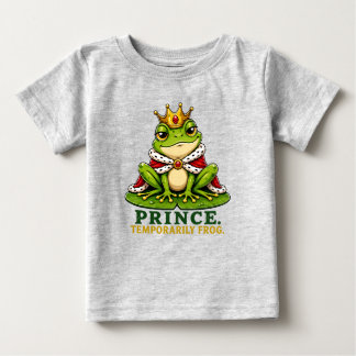 Camiseta Para Bebê Príncipe. Temporariamente Sapo. Príncipe Sapo Dive