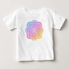 Camiseta Para Bebê Prism Flower Mandala Baby and Toddler T-Shirt
