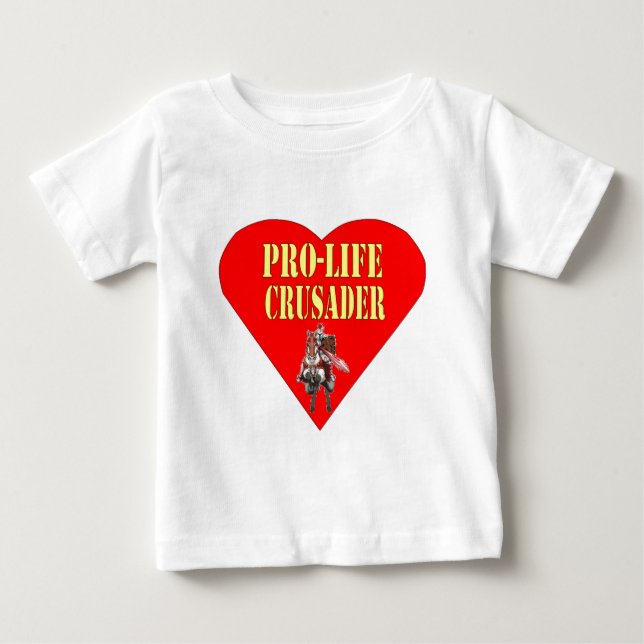 CAMISETA PARA BEBÊ PRO LIFE CRUSADER (Frente)