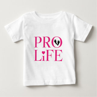 Camiseta Para Bebê Pró-Vida Rosa