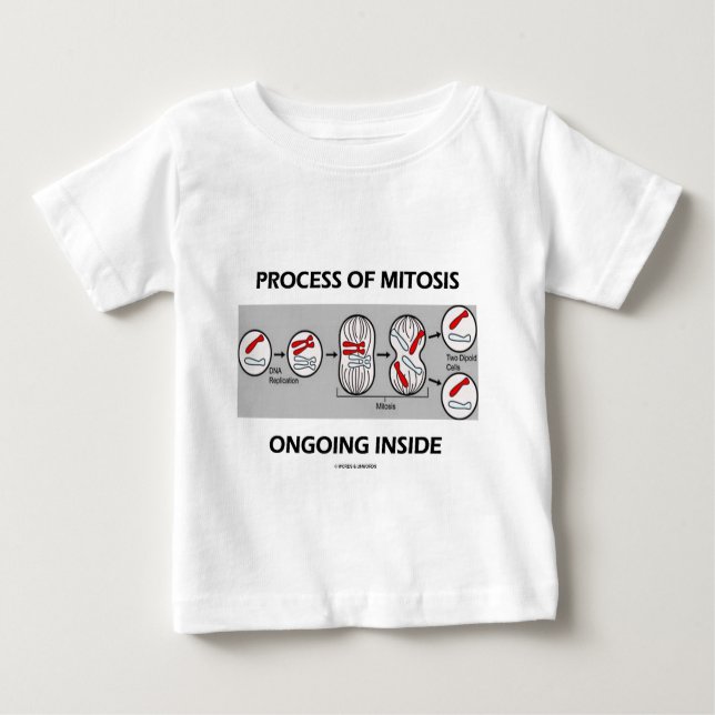 Camiseta Para Bebê Processo De Mitose Dentro Em Curso (Frente)