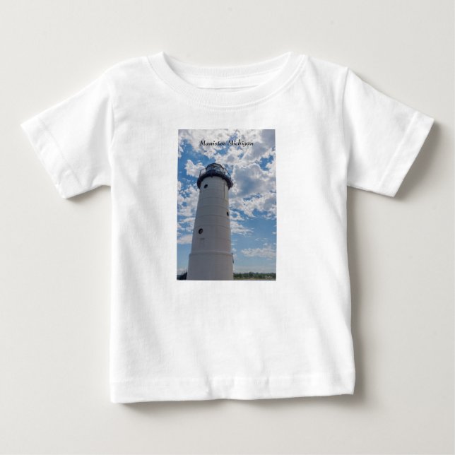 Camiseta Para Bebê Procurando Farol Manisteu (Frente)