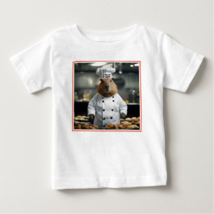 Camiseta Para Bebê Proeza de Pastelaria: O Capivara Culinário