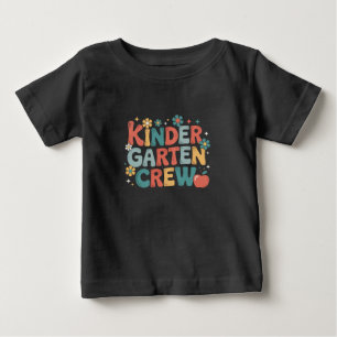 Camiseta Para Bebê Professor Equipe de Volta às Aulas Jardim de Infân