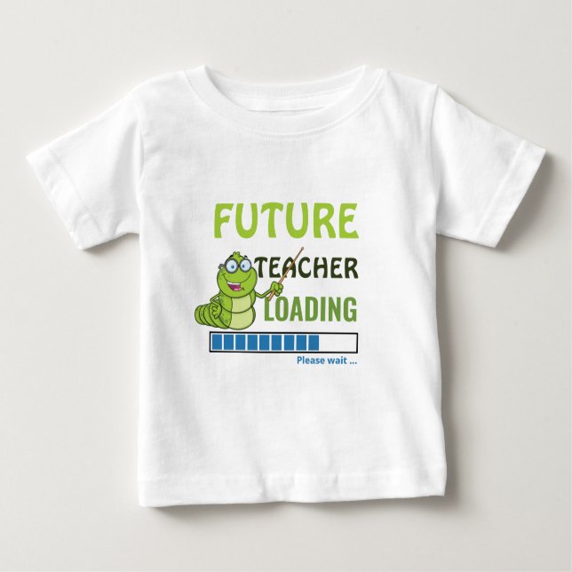 Camiseta Para Bebê Professor Futuro Carregando Festa de Aniversário B (Frente)