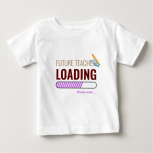 Camiseta Para Bebê Professor Futuro Carregando Unisex Personalizado M