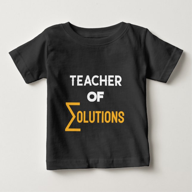 Camiseta Para Bebê Professora de Ondas nas Soluções em Álgebra Profes (Frente)