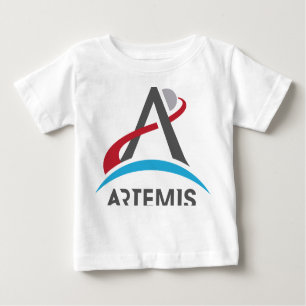 Camiseta Para Bebê Programa NASA Artemis Astronauta Marte 2024