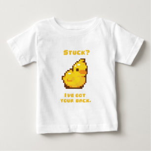 Camiseta Para Bebê Programação Ducky de borracha