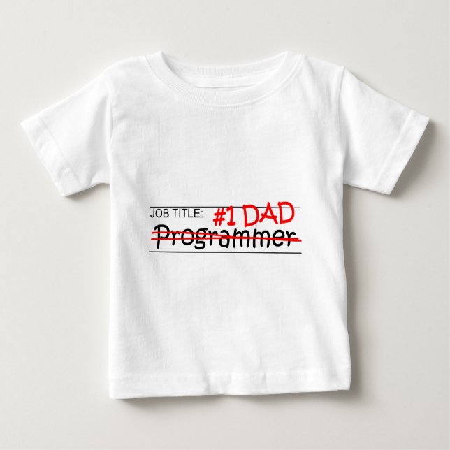 Camiseta Para Bebê Programador do pai do trabalho (Frente)