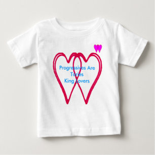 Camiseta Para Bebê Progressistas são teorias King Lovers