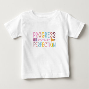 Camiseta Para Bebê Progresso Da Arte De Perfeição