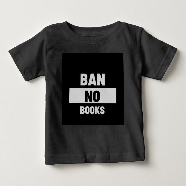 Camiseta Para Bebê Proibição de Livros (Frente)