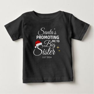 Camiseta Para Bebê Promoção da Grande Irmã da Surpresa Especial do Pa