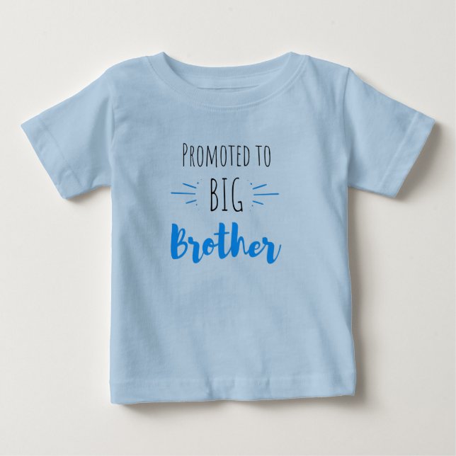 Camiseta Para Bebê Promoted to big brother (Frente)