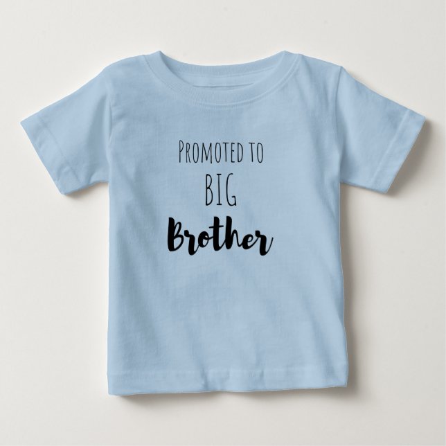Camiseta Para Bebê Promoted to big brother (Frente)