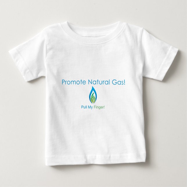 Camiseta Para Bebê Promover o gás natural (Frente)