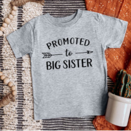 Camiseta Para Bebê Promovida a Comunicado de Nova Irmã Mais Velha