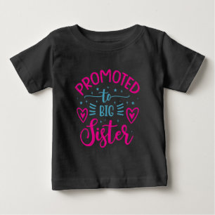 Camiseta Para Bebê Promovida a Irmã Mais Velha Novamente Revelação de