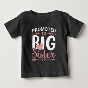 Camiseta Para Bebê Promovida a Irmã Mais Velha Novamente Revelação de