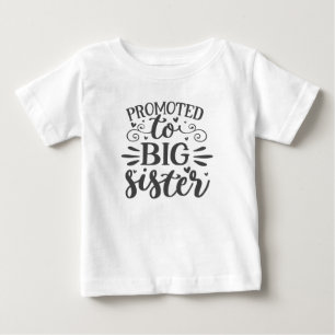 Camiseta Para Bebê Promovida a Irmã Mais Velha Novamente Revelação de