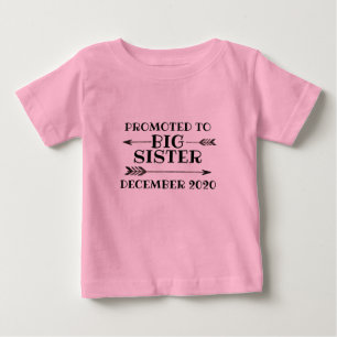 Camiseta Para Bebê Promovido à Irmã Grande