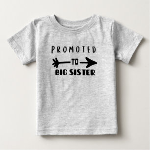 Camiseta Para Bebê Promovido à Irmã Irmã Irmã Correspondente Bebê Irm