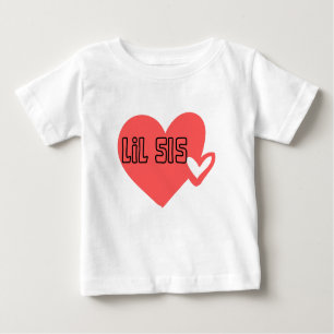 Camiseta Para Bebê Promovido à irmã Lil Matching Sibling Baby