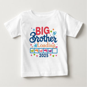 Camiseta Para Bebê Promovido a Irmão Mais Velho - Meninos Dinossauro