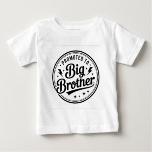 Camiseta Para Bebê Promovido a Irmão Mais Velho Toddler - Meninos Din