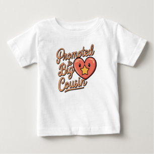 Camiseta Para Bebê promovido a primo mais velho