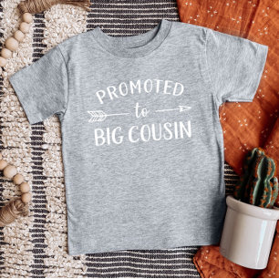 Camiseta Para Bebê Promovido a Primo Mais Velho Correspondência Famil