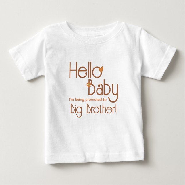 Camiseta Para Bebê Promovido ao Big Brother Hello Baby Retro (Frente)