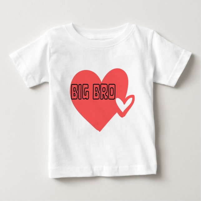 Camiseta Para Bebê Promovido ao Big Brother Matching Sibling Baby (Frente)
