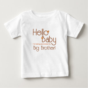 Camiseta Para Bebê Promovido ao Big Brother Olá Bebê Retro
