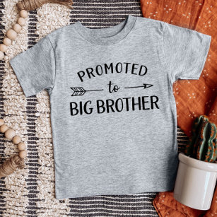 Camiseta Para Bebê Promovido ao Irmão Grande Correspondendo Irmão Irm