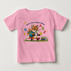 Camiseta Para Bebê "Pronto para Aprender, Prontos para Brilhar!" - Bo