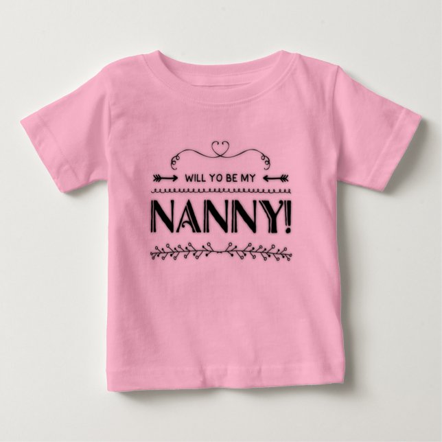 Camiseta Para Bebê Proposta Você Será Minha Babá (Frente)