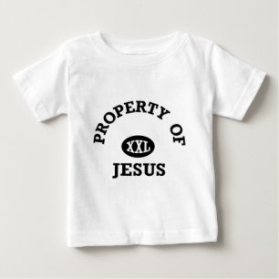 Camiseta Para Bebê Propriedade de Jesus cristão roupa