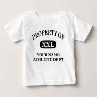 Camiseta Para Bebê Propriedade de XXL Seu Nome