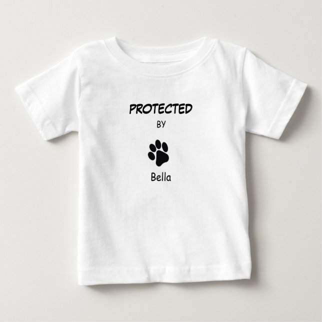 Camiseta Para Bebê proteção de pata para animais de companhia (Frente)