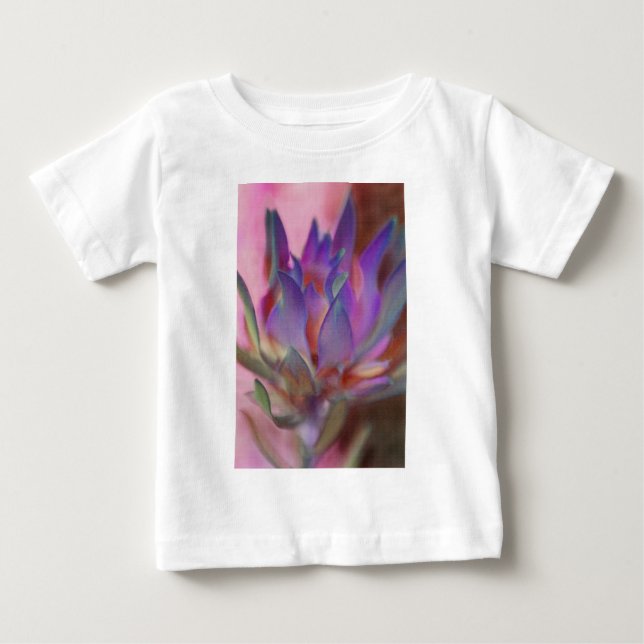 Camiseta Para Bebê Proteína flamejante a rosa e púrpura (Frente)