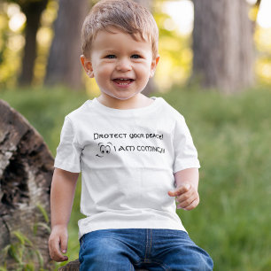 Camiseta Para Bebê Proteja a sua paz! Estou indo! Humor de parentalid