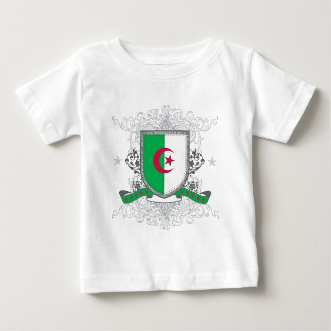 Camiseta Para Bebê Protetor de Argélia (Frente)